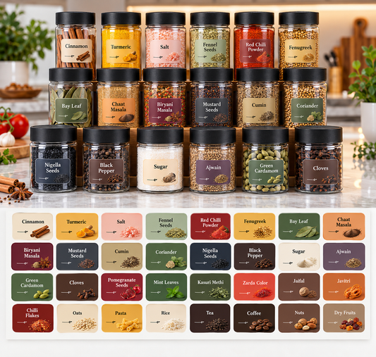 Premium Kitchen Storage Jar Set – 12 Pieces (800ml + 500ml)