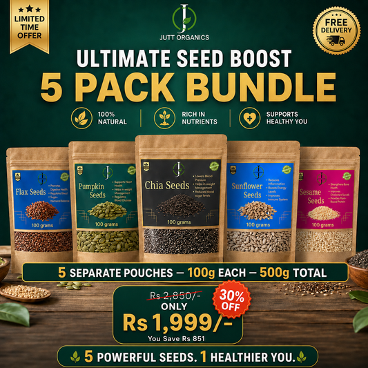 5-in-1 Daily Seed Boost Combo Pack | Chia, Flax, Pumpkin, Sunflower & Sesame Seeds