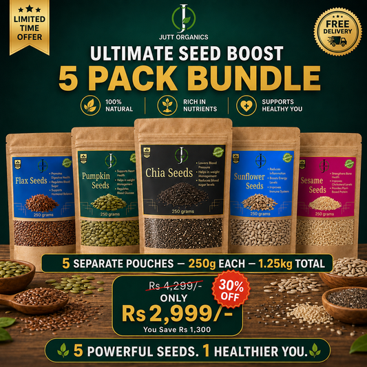 5-in-1 Daily Seed Boost Combo Pack | Chia, Flax, Pumpkin, Sunflower & Sesame Seeds