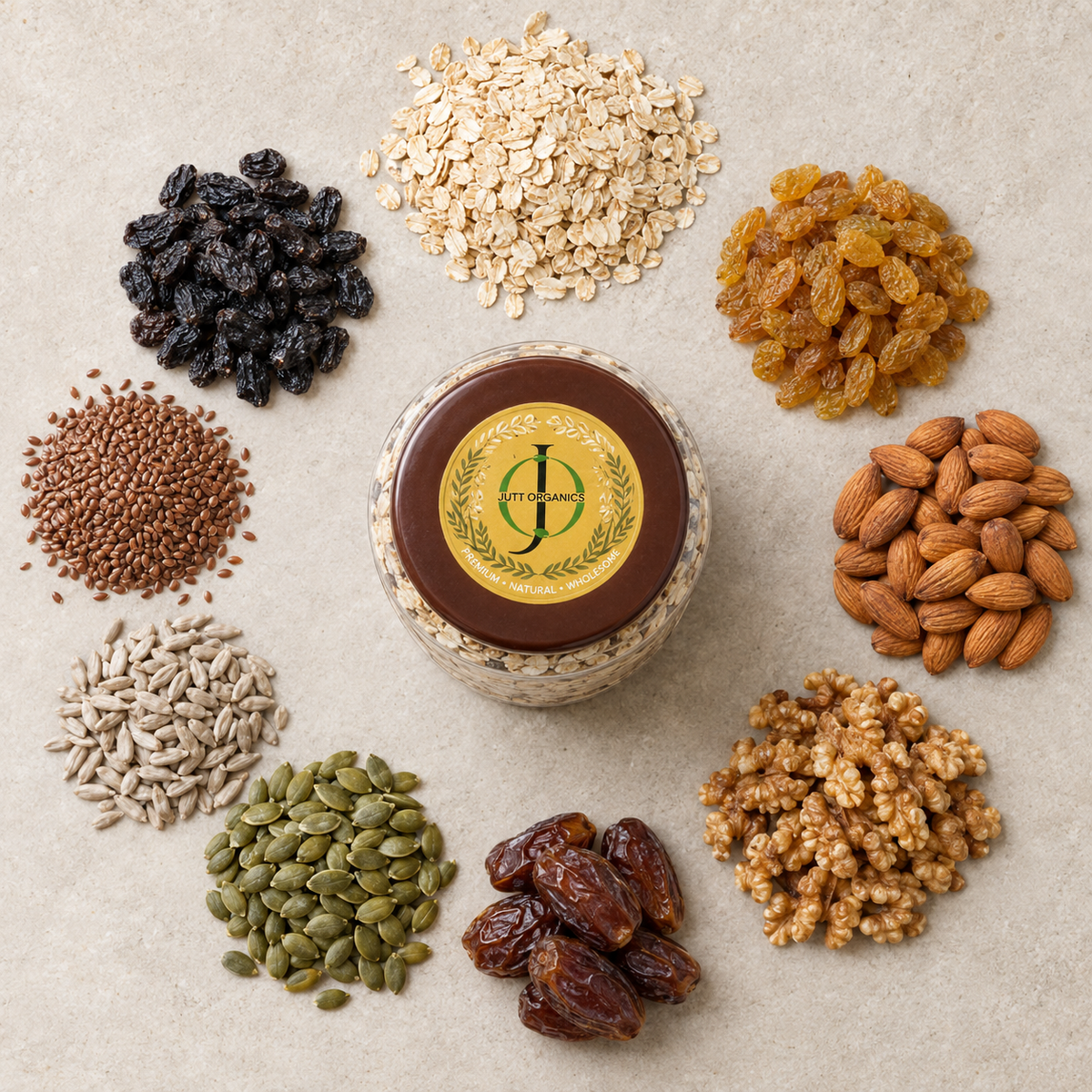 Oats with Nuts, Seeds & Dry Fruits + Pure Honey | Breakfast Combo